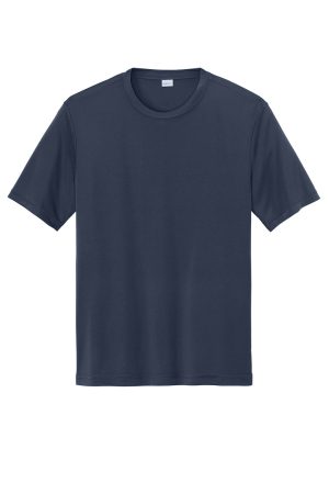 Sport-Tek Mens Competitor Moisture Wicking Short Sleeve Crewneck T-Shirt – True Navy Blue