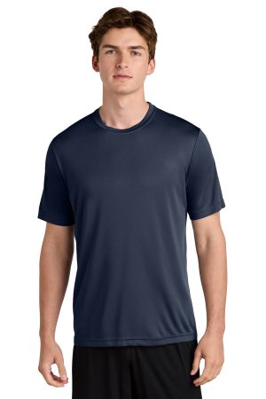 Sport-Tek Mens Competitor Moisture Wicking Short Sleeve Crewneck T-Shirt – True Navy Blue
