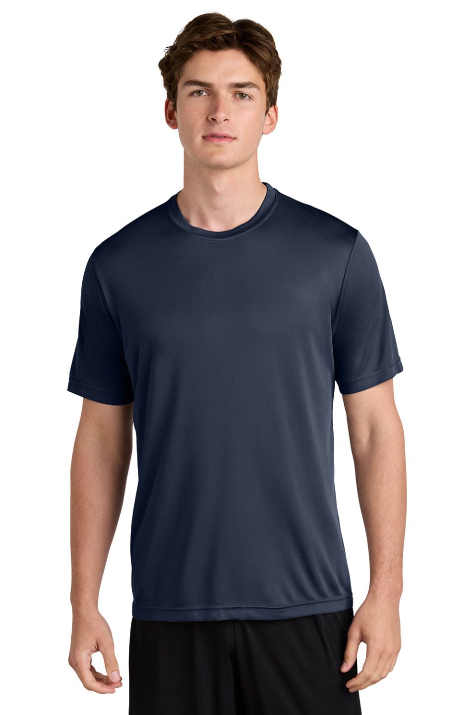 Sport-Tek Mens Competitor Moisture Wicking Short Sleeve Crewneck T-Shirt - True Navy Blue