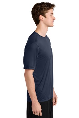 Sport-Tek Mens Competitor Moisture Wicking Short Sleeve Crewneck T-Shirt – True Navy Blue