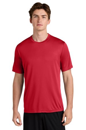 Sport-Tek Mens Competitor Moisture Wicking Short Sleeve Crewneck T-Shirt – True Red