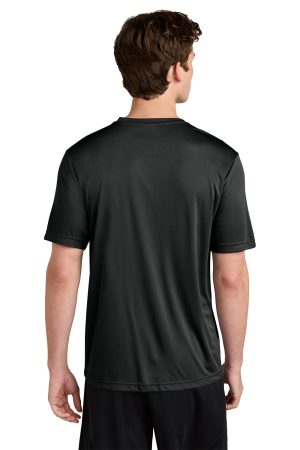 Sport-Tek Mens Competitor Moisture Wicking Short Sleeve Crewneck T-Shirt – Black