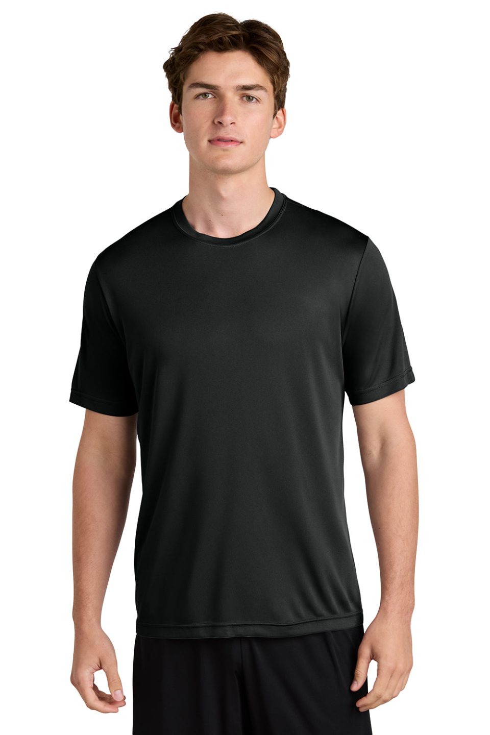Sport-Tek Mens Competitor Moisture Wicking Short Sleeve Crewneck T-Shirt - Black