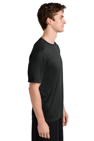 Sport-Tek Mens Competitor Moisture Wicking Short Sleeve Crewneck T-Shirt – Black