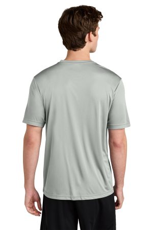 Sport-Tek Mens Competitor Moisture Wicking Short Sleeve Crewneck T-Shirt – Silver Grey