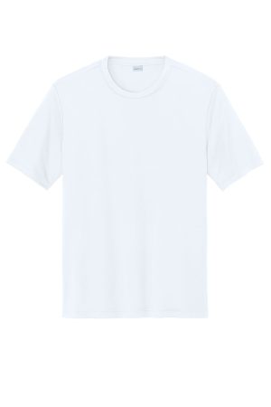 Sport-Tek Mens Competitor Moisture Wicking Short Sleeve Crewneck T-Shirt – White