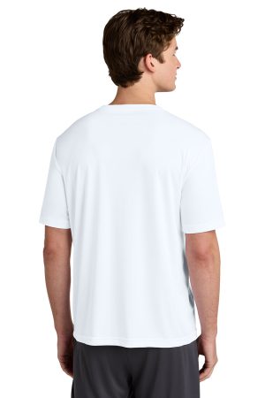 Sport-Tek Mens Competitor Moisture Wicking Short Sleeve Crewneck T-Shirt – White