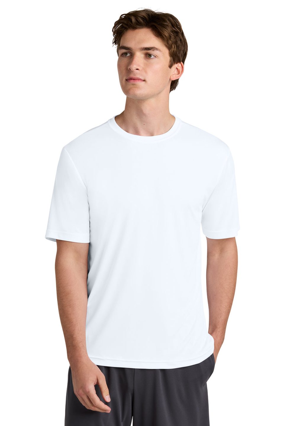 Sport-Tek Mens Competitor Moisture Wicking Short Sleeve Crewneck T-Shirt - White