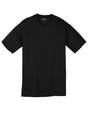Youth RacerMesh Moisture Wicking Short Sleeve Crewneck T-Shirt – Black