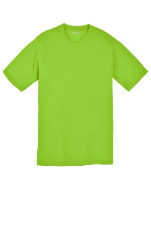 Youth RacerMesh Moisture Wicking Short Sleeve Crewneck T-Shirt – Neon Green