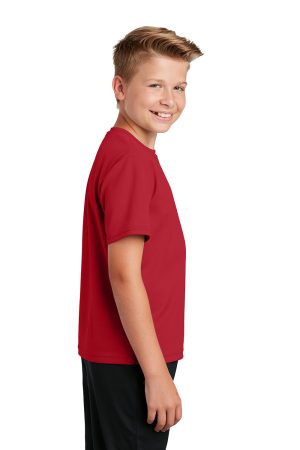 Youth RacerMesh Moisture Wicking Short Sleeve Crewneck T-Shirt – True Red