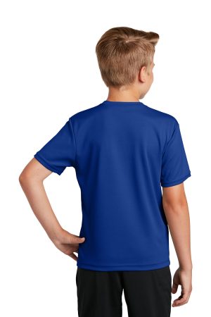 Youth RacerMesh Moisture Wicking Short Sleeve Crewneck T-Shirt – True Royal Blue