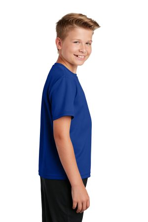 Youth RacerMesh Moisture Wicking Short Sleeve Crewneck T-Shirt – True Royal Blue