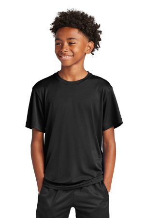 Youth Competitor Moisture Wicking Short Sleeve Crewneck T-Shirt – Black