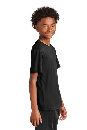 Youth Competitor Moisture Wicking Short Sleeve Crewneck T-Shirt – Black