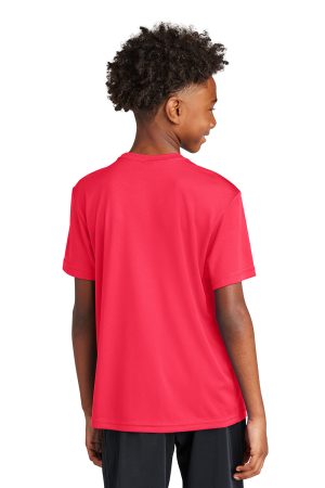 Youth Competitor Moisture Wicking Short Sleeve Crewneck T-Shirt – Hot Coral Pink