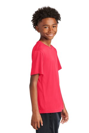 Youth Competitor Moisture Wicking Short Sleeve Crewneck T-Shirt – Hot Coral Pink
