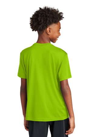 Youth Competitor Moisture Wicking Short Sleeve Crewneck T-Shirt – Lime Shock Green