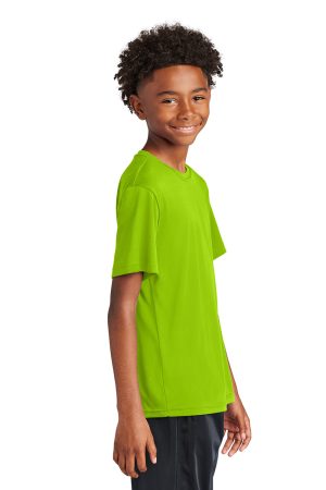 Youth Competitor Moisture Wicking Short Sleeve Crewneck T-Shirt – Lime Shock Green