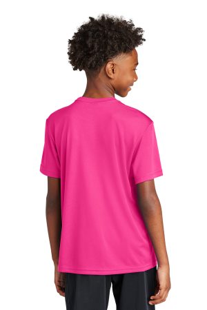 Youth Competitor Moisture Wicking Short Sleeve Crewneck T-Shirt – Neon Pink