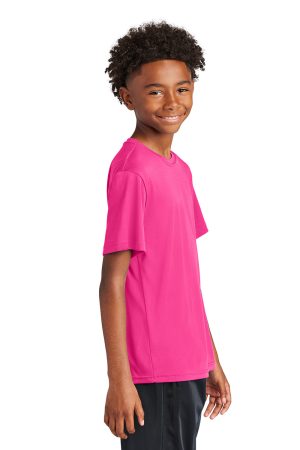 Youth Competitor Moisture Wicking Short Sleeve Crewneck T-Shirt – Neon Pink