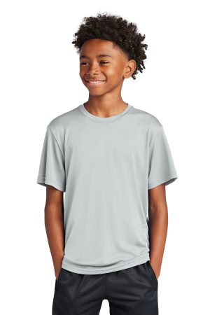 Youth Competitor Moisture Wicking Short Sleeve Crewneck T-Shirt – Silver Grey