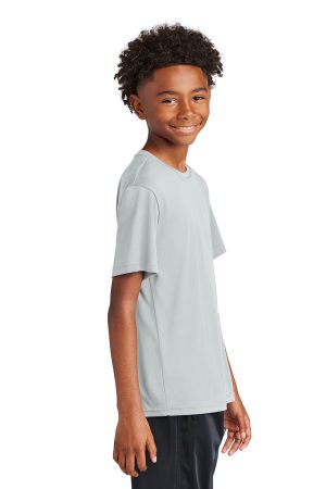 Youth Competitor Moisture Wicking Short Sleeve Crewneck T-Shirt – Silver Grey