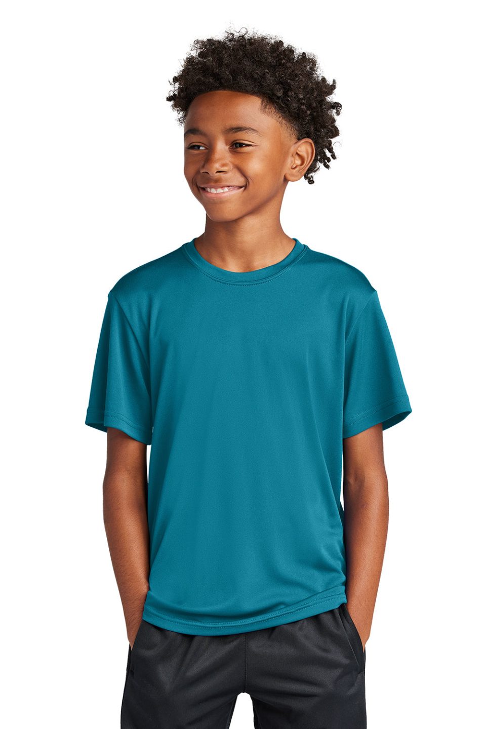 Youth Competitor Moisture Wicking Short Sleeve Crewneck T-Shirt - Tropic Blue