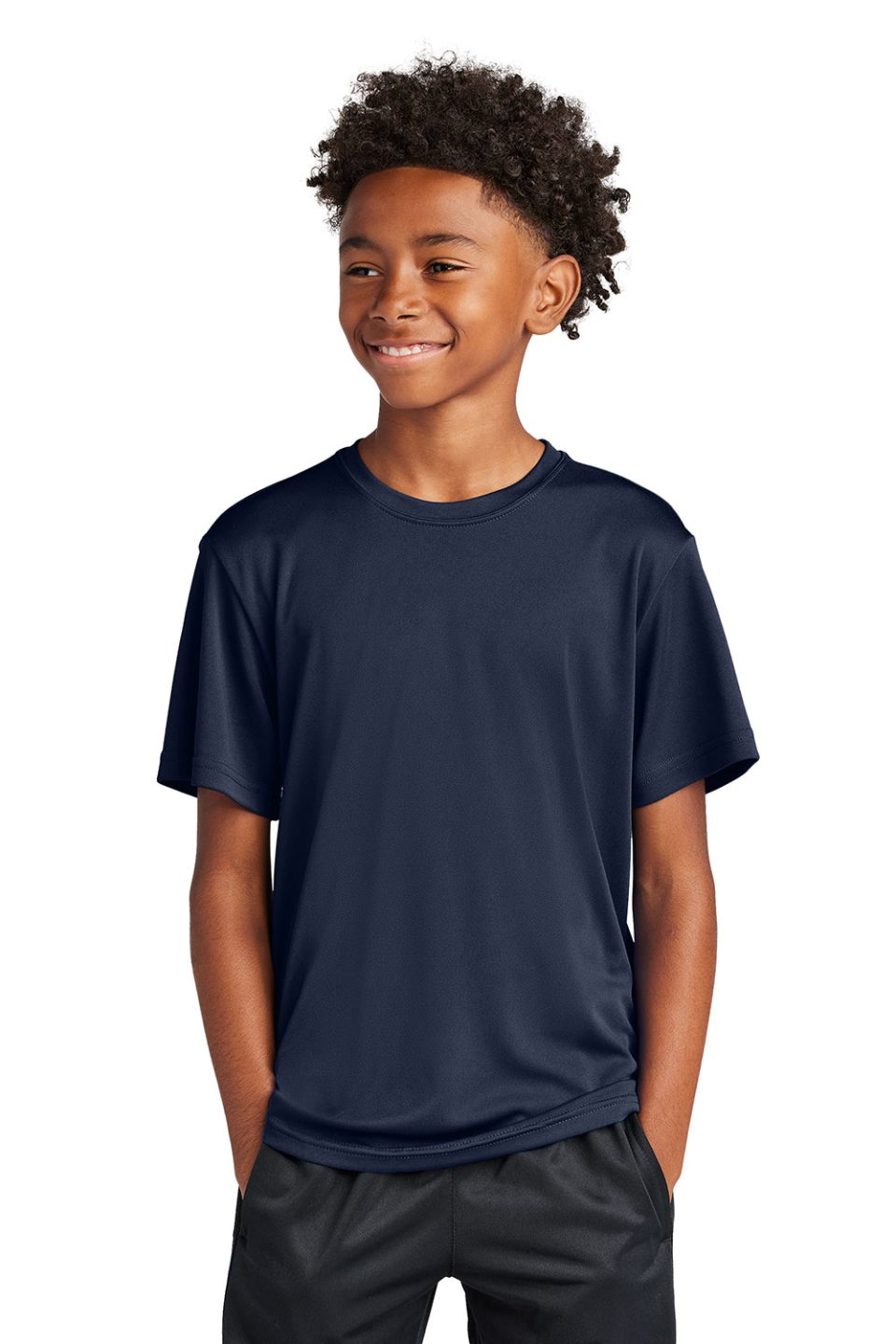 Youth Competitor Moisture Wicking Short Sleeve Crewneck T-Shirt - True Navy Blue