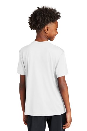 Youth Competitor Moisture Wicking Short Sleeve Crewneck T-Shirt – White