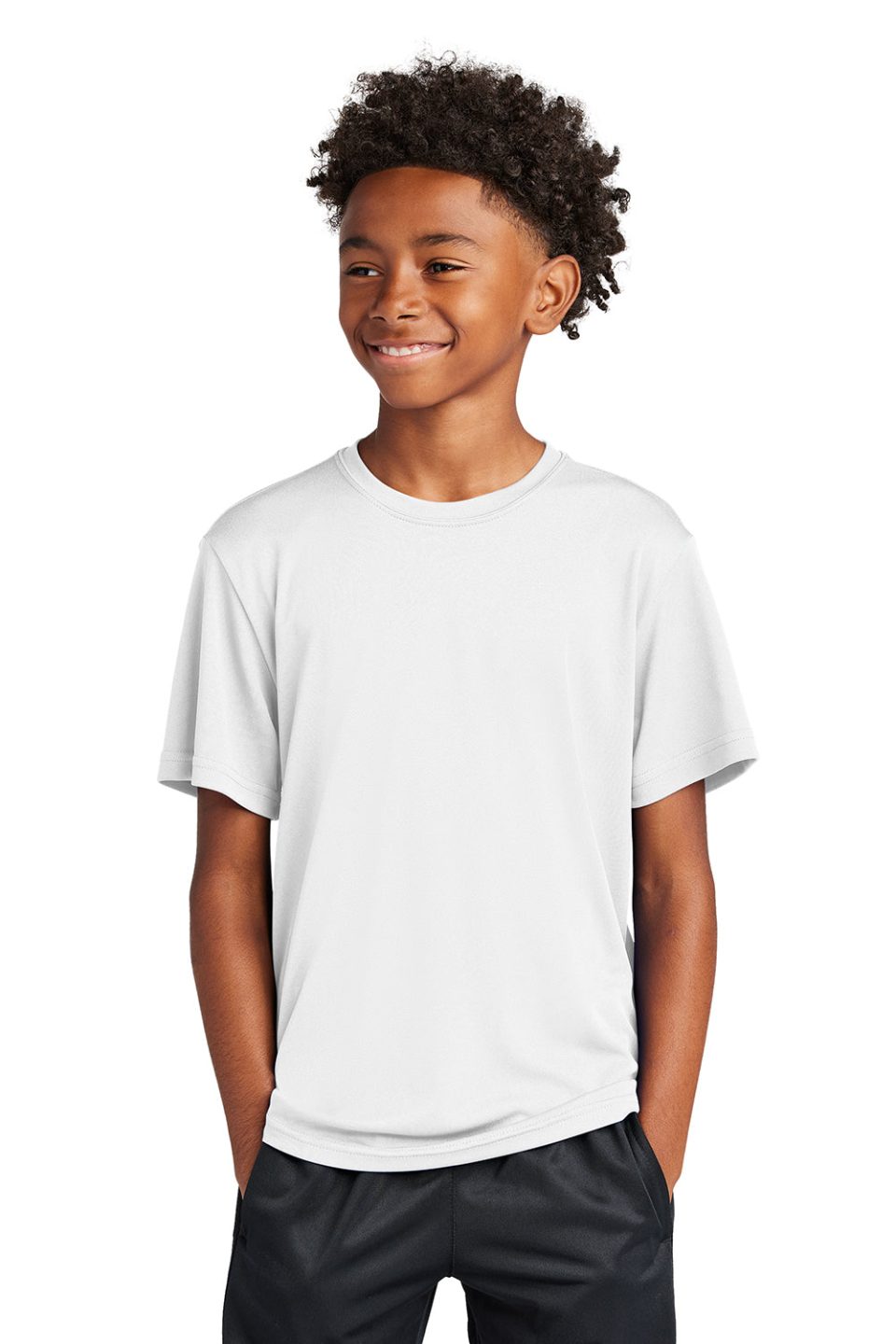 Youth Competitor Moisture Wicking Short Sleeve Crewneck T-Shirt - White