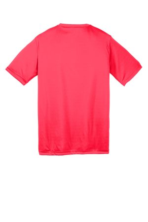 Youth Competitor Moisture Wicking Short Sleeve Crewneck T-Shirt – Hot Coral Pink
