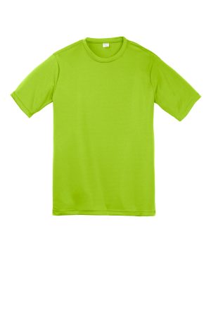Youth Competitor Moisture Wicking Short Sleeve Crewneck T-Shirt – Lime Shock Green
