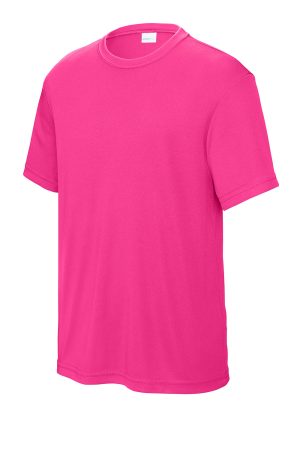 Youth Competitor Moisture Wicking Short Sleeve Crewneck T-Shirt – Neon Pink