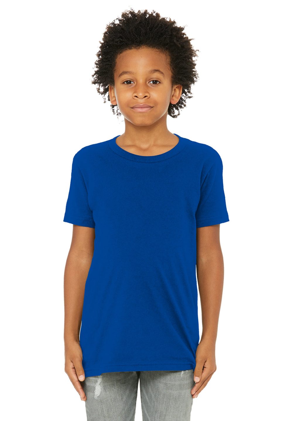 Youth Jersey Short Sleeve Crewneck T-Shirt - True Royal Blue