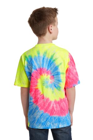 Youth Tie-Dye Short Sleeve Crewneck T-Shirt – Neon Rainbow