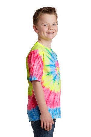 Youth Tie-Dye Short Sleeve Crewneck T-Shirt – Neon Rainbow