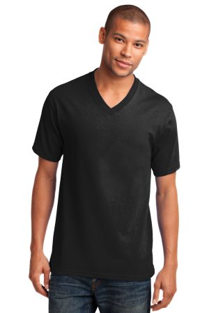 Mens Core Short Sleeve V-Neck T-Shirt – Jet Black