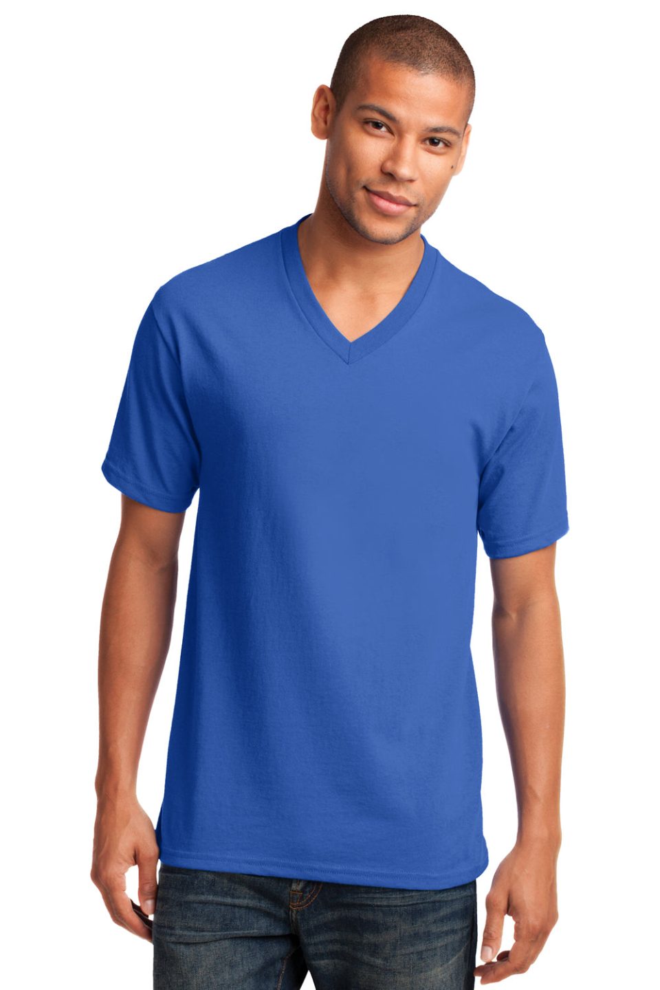 Mens Core Short Sleeve V-Neck T-Shirt - Royal Blue