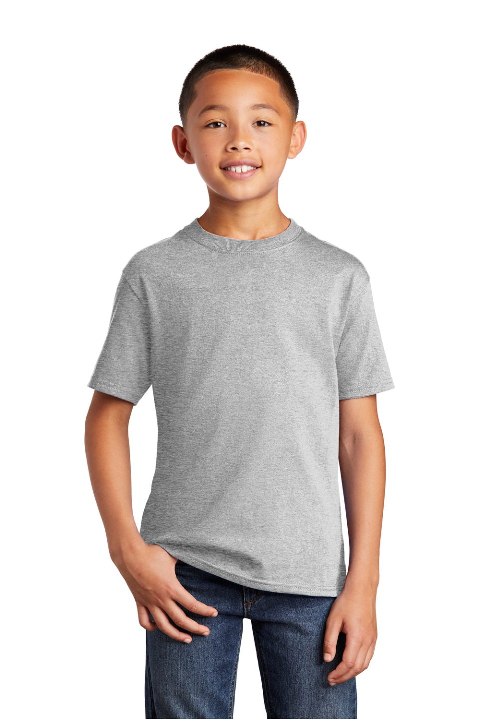 Youth Core Short Sleeve Crewneck T-Shirt - Ash Grey