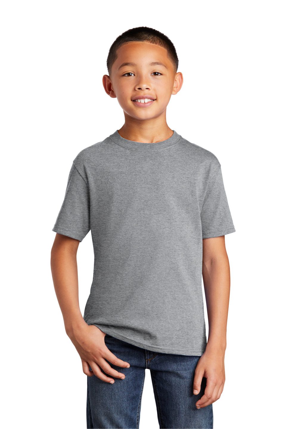 Youth Core Short Sleeve Crewneck T-Shirt - Heather Grey