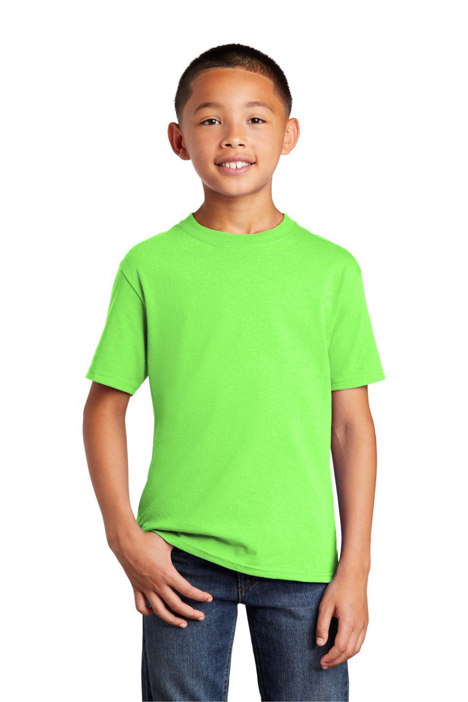 Youth Core Short Sleeve Crewneck T-Shirt - Neon Green
