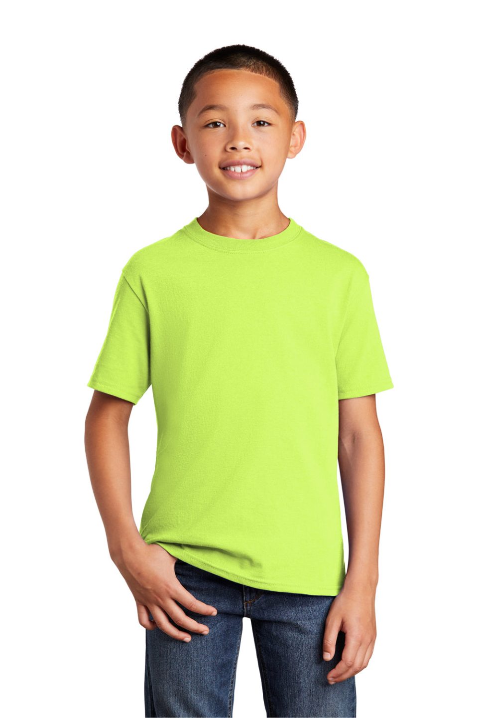 Youth Core Short Sleeve Crewneck T-Shirt - Neon Yellow