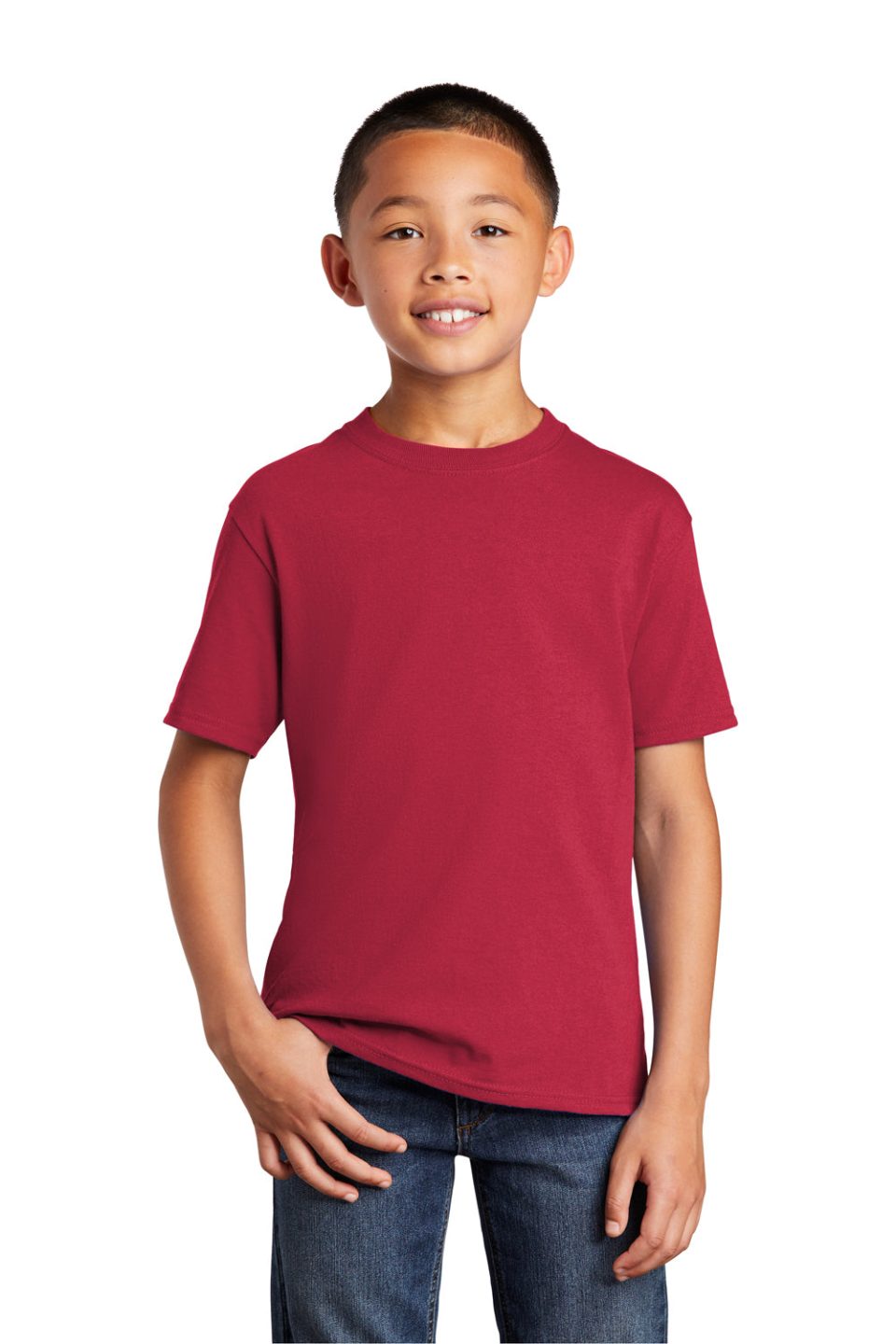 Youth Core Short Sleeve Crewneck T-Shirt - Red
