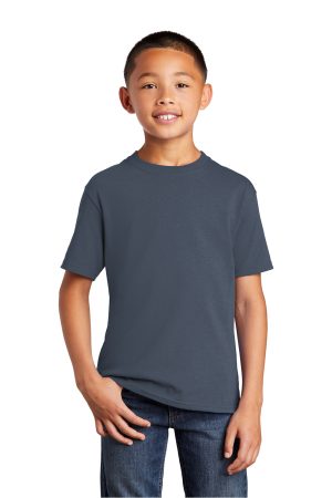 Youth Core Short Sleeve Crewneck T-Shirt – Steel Blue
