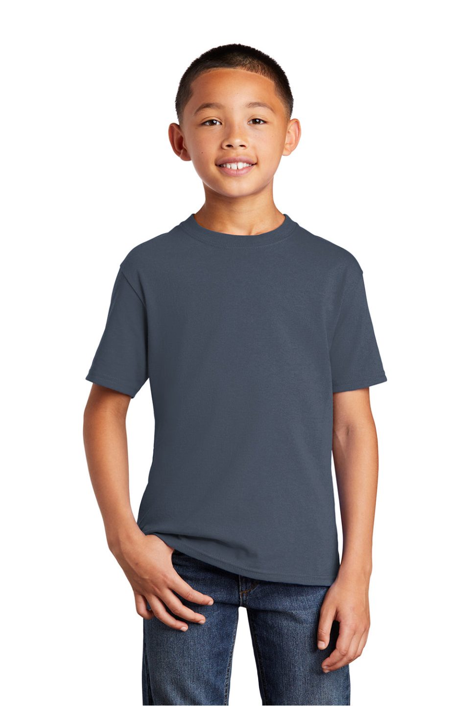 Youth Core Short Sleeve Crewneck T-Shirt - Steel Blue
