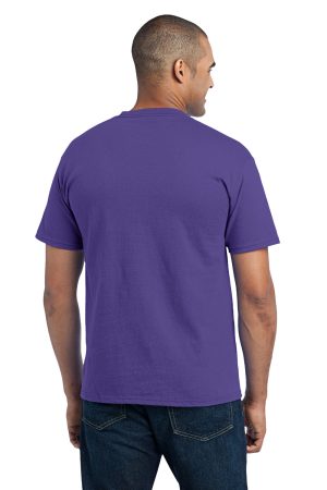 Mens Core Short Sleeve Crewneck T-Shirt Pocket – Purple – Closeout