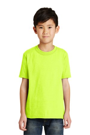 Youth Core Short Sleeve Crewneck T-Shirt – Safety Green