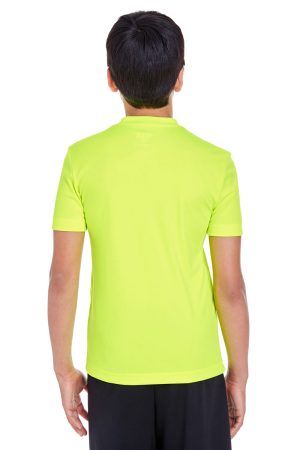 Youth Zone Performance Moisture Wicking Short Sleeve Crewneck T-Shirt – Safety Yellow
