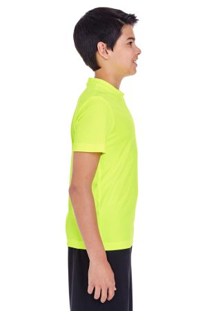 Youth Zone Performance Moisture Wicking Short Sleeve Crewneck T-Shirt – Safety Yellow
